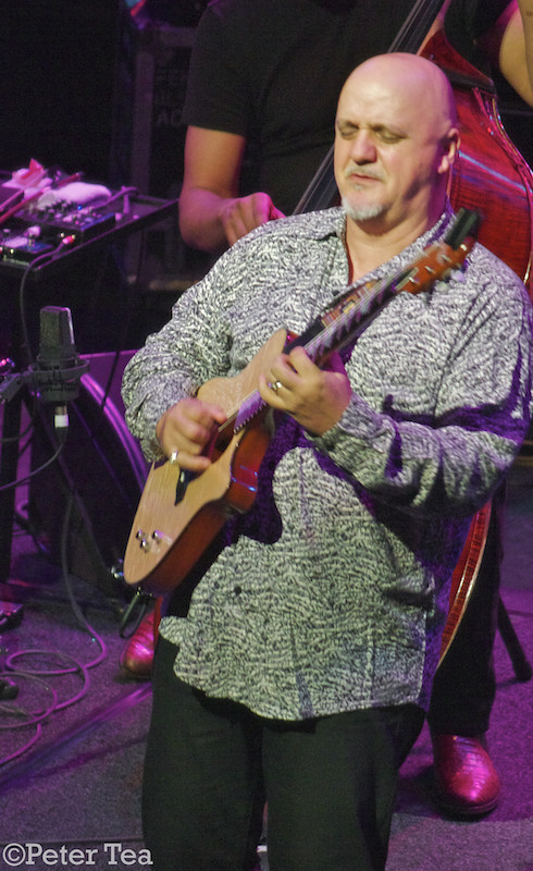 Gambale on acoustic guitar with Return to Forever IV, Adelaide, 2011.