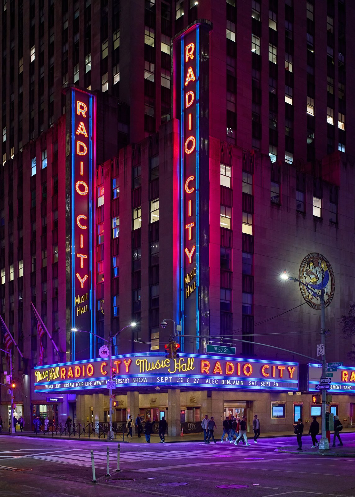 Radio City Music Hall in Midtown Manhattan, where Buddy's Got the Blues: A 90th Birthday Concert Celebration took place on October 1, 2026.
