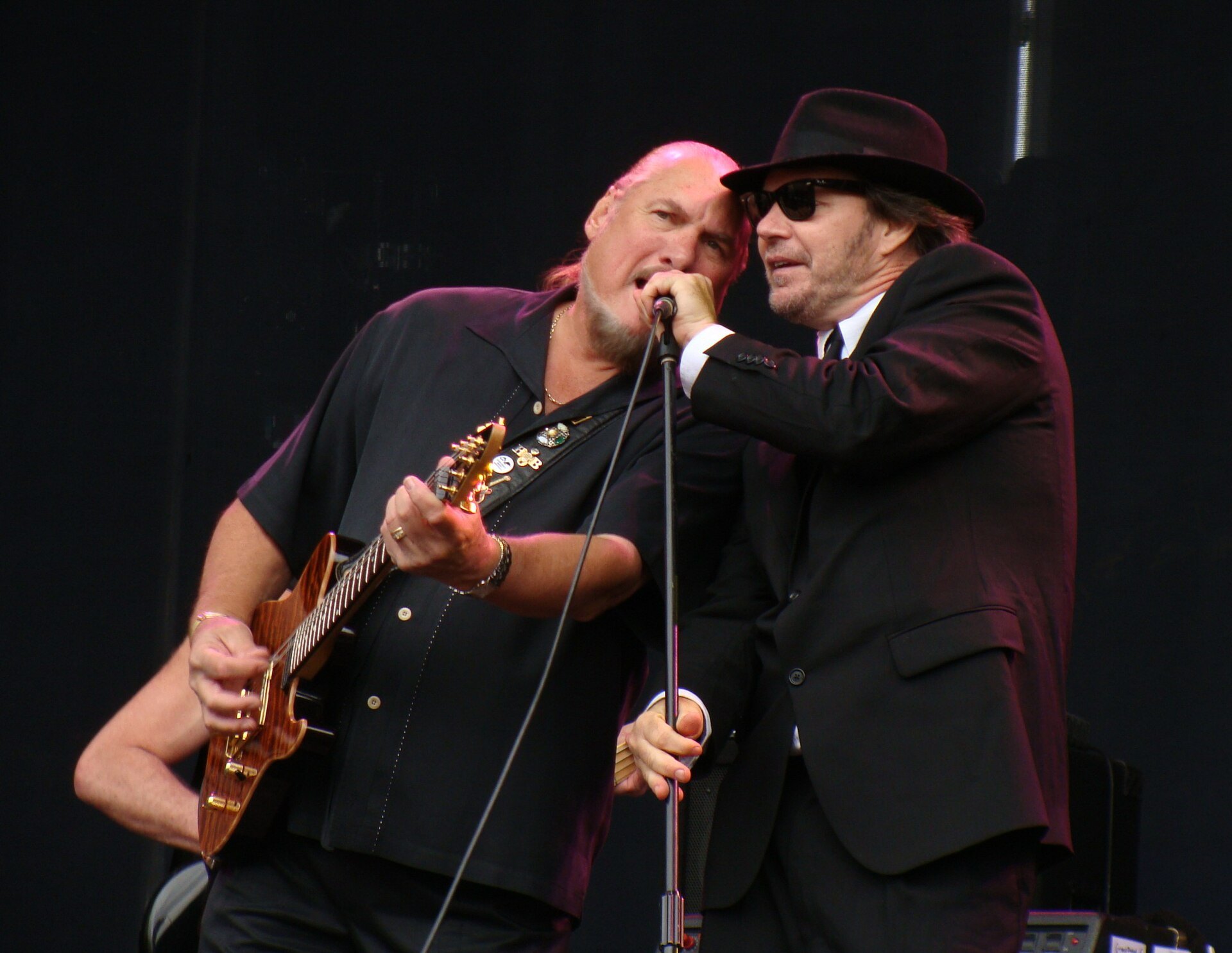 The Blues Brothers Band on stage at BBK Live in Bilbao, Spain, on July 6, 2008.