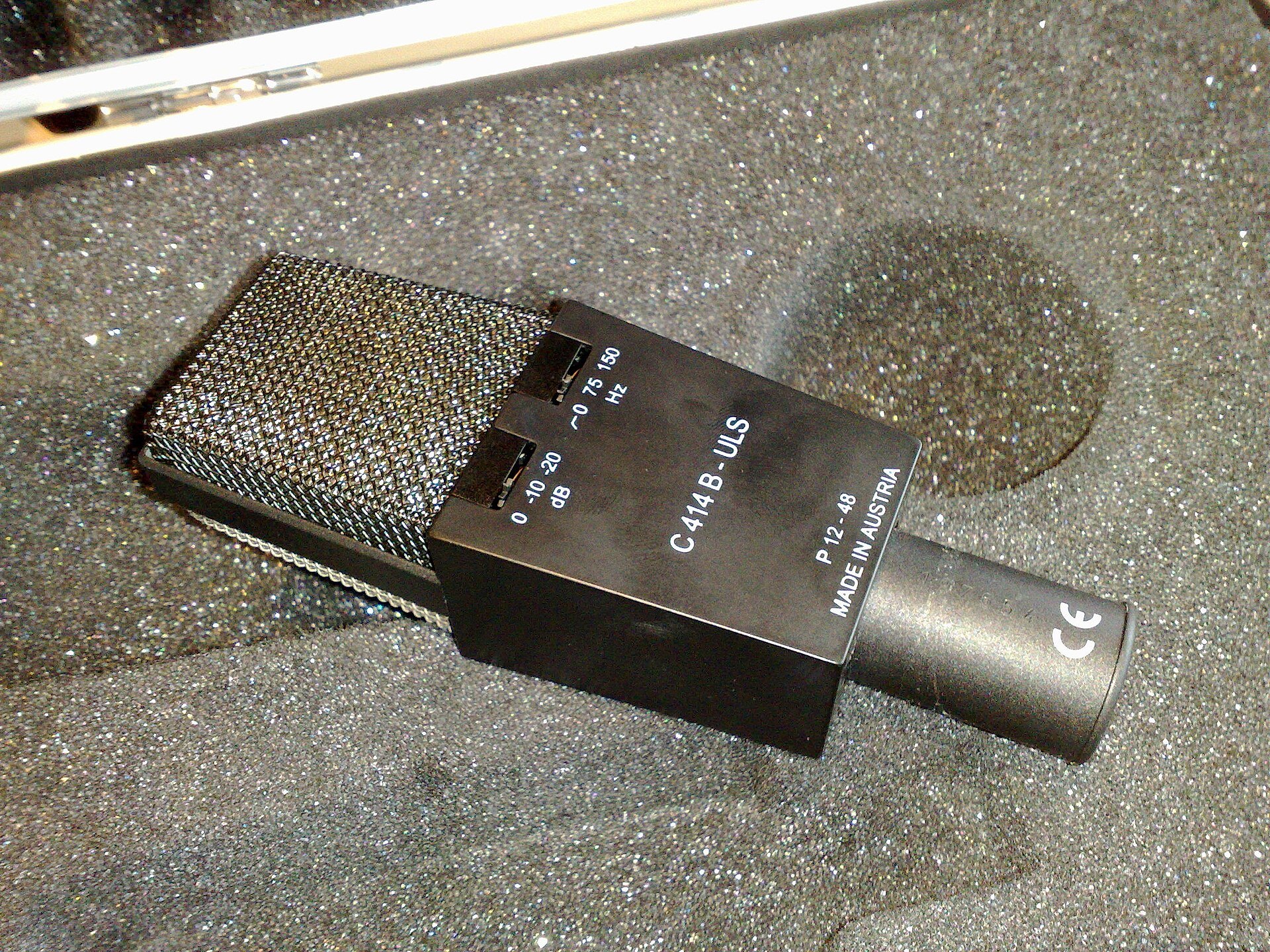 An AKG C414. Vai says his old method included pairs of stereo 414s as room mics on top of the close mics. (Illustrative.)