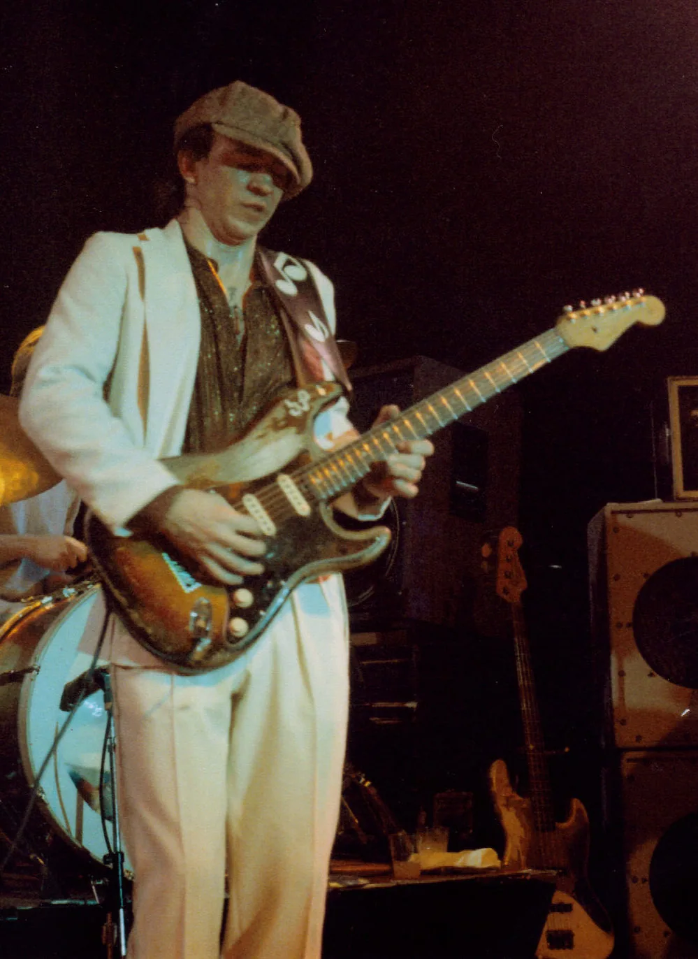 Stevie Ray Vaughan performing live