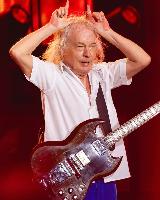 Angus Young performing live