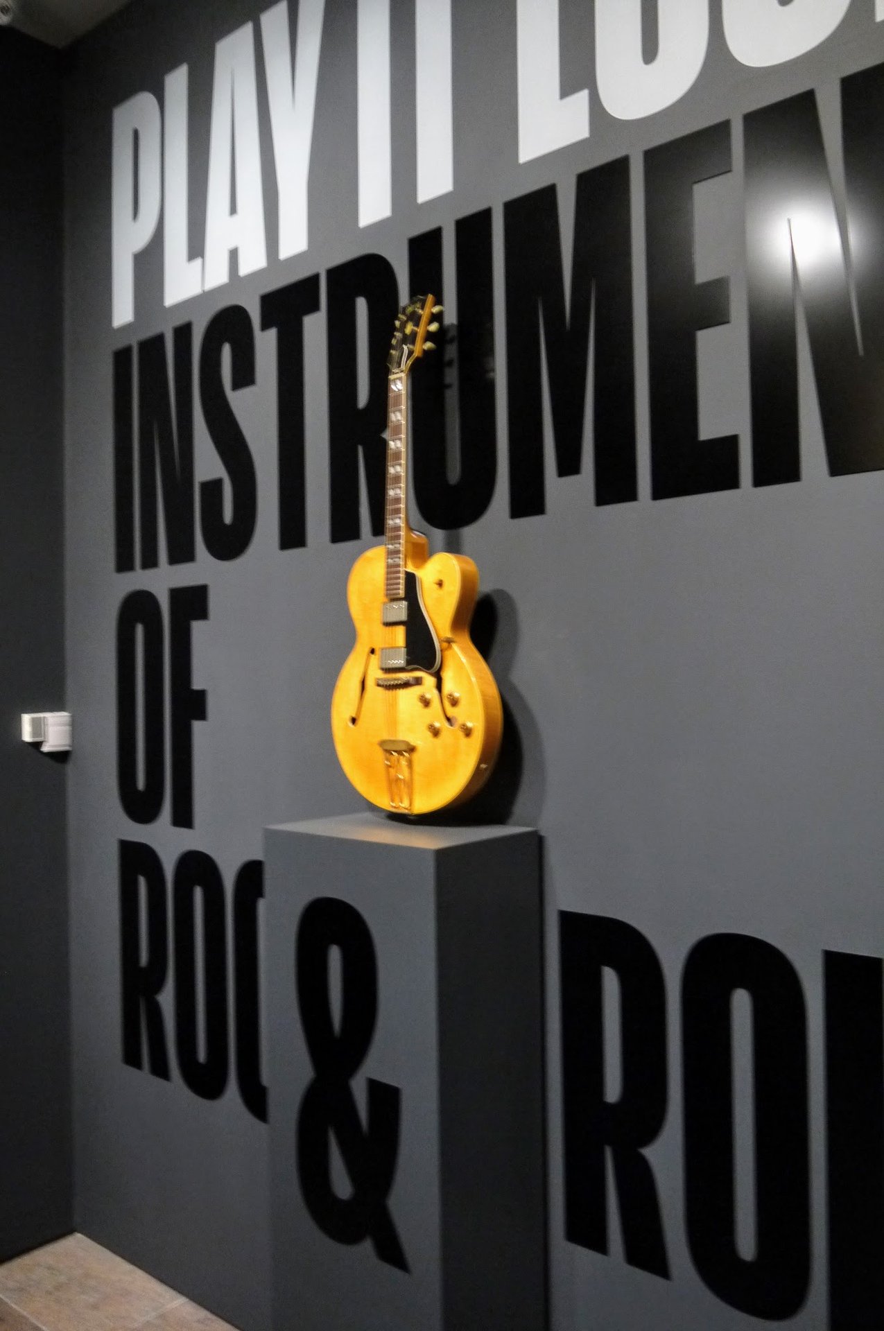 Chuck Berry's circa-1958 Gibson ES-350T on display at the Metropolitan Museum of Art