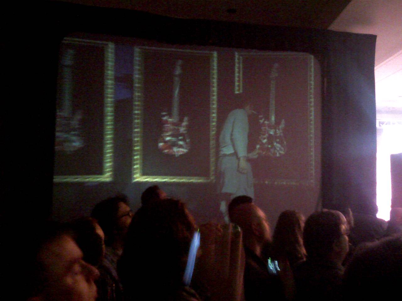 Eddie Van Halen with EVH Frankenstein replicas at NAMM 2007