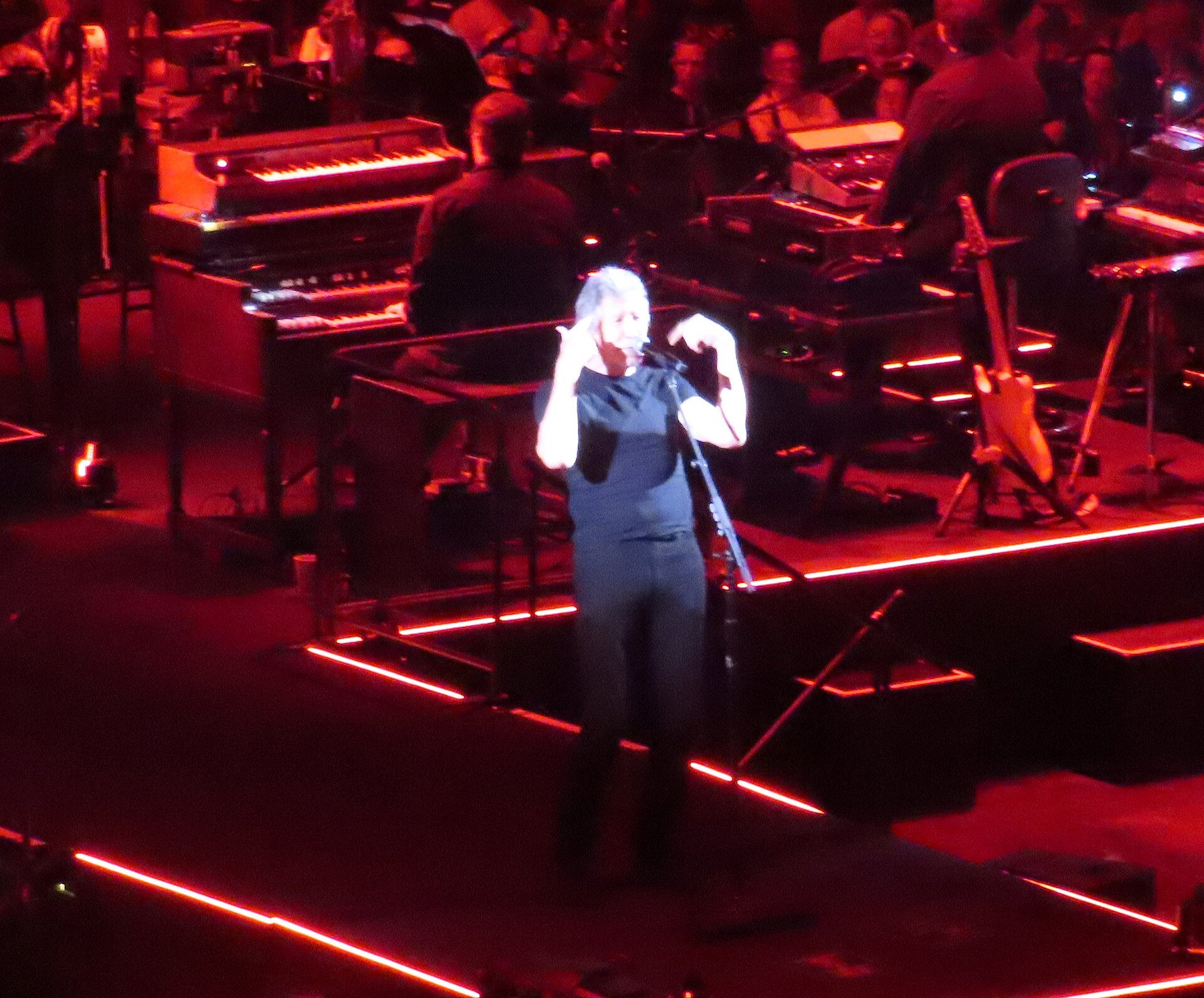 Roger Waters on his This Is Not a Drill tour in Birmingham, England, May 2023.