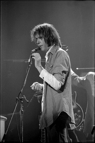 Neil Young in concert in Austin, Texas, 1976