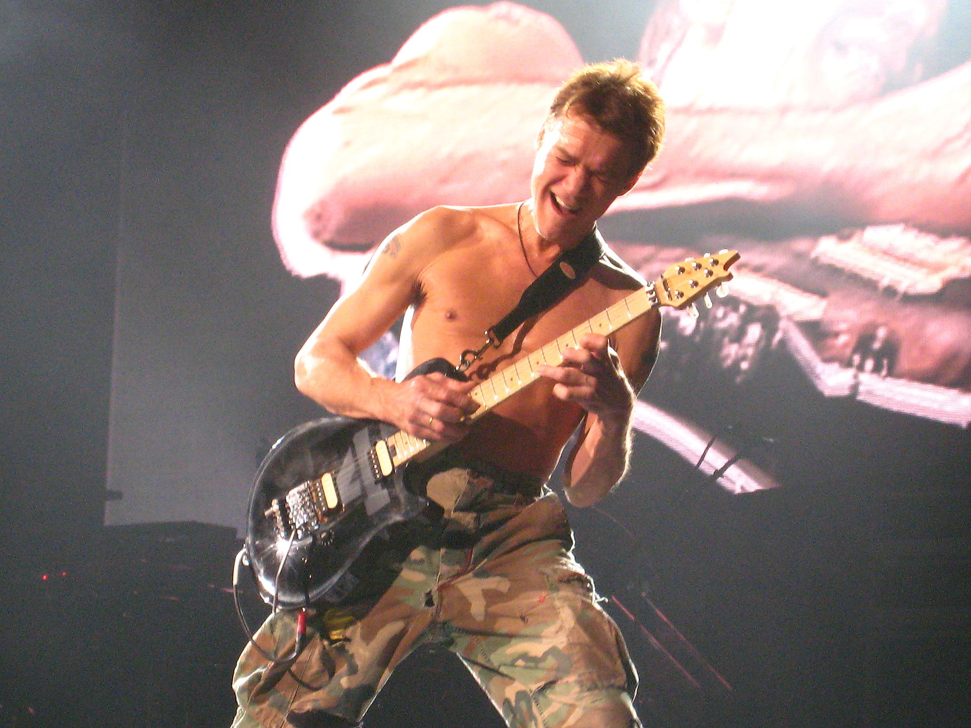 Eddie Van Halen onstage at the Bell Centre in Montreal, November 10, 2007
