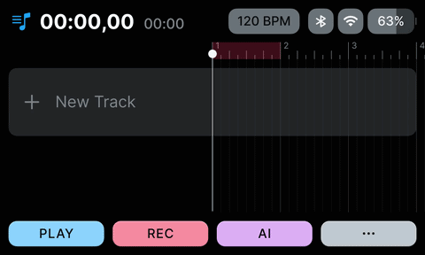 The Time Machine/AI Arranger track view (interface image).