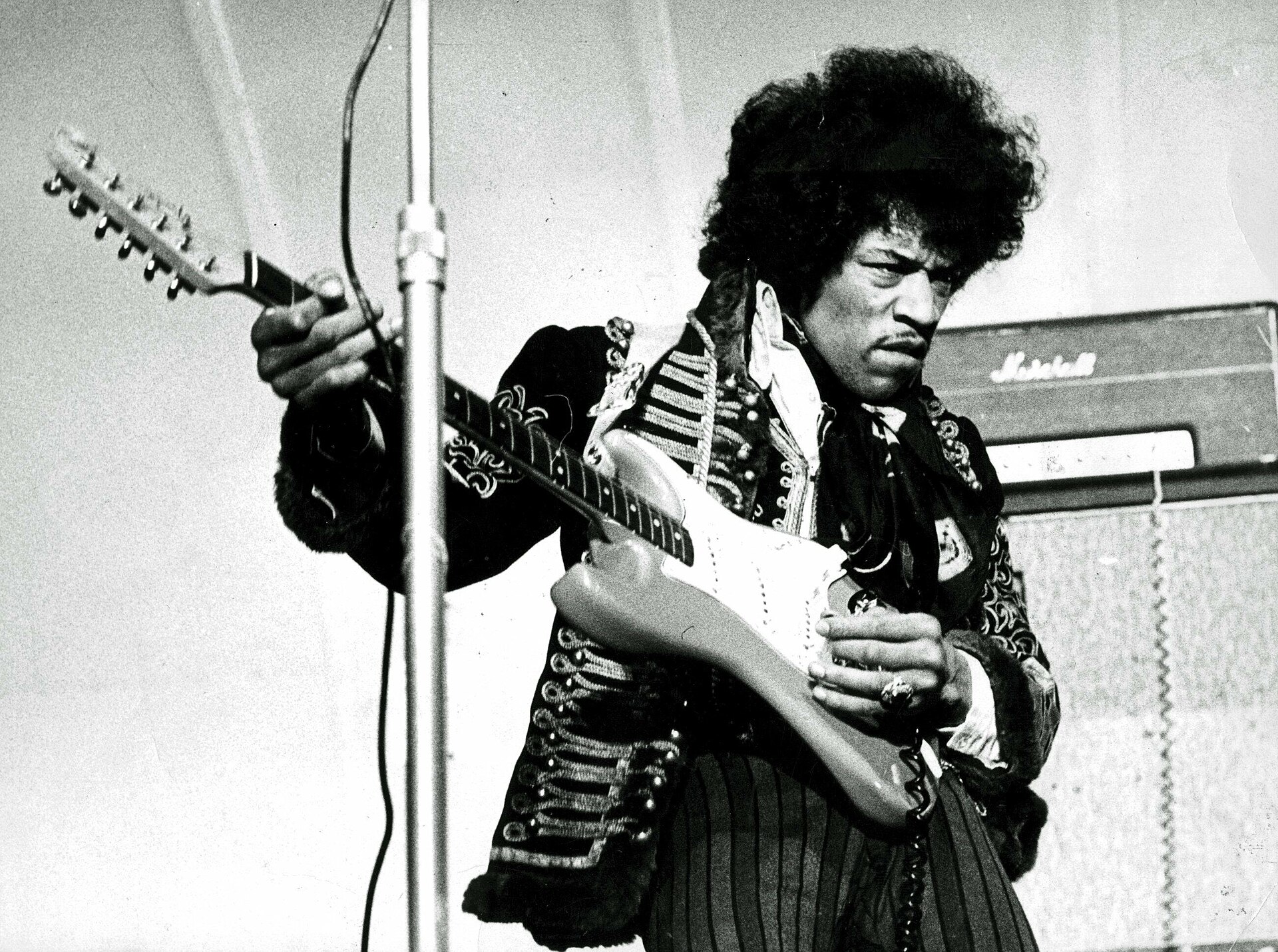 Jimi Hendrix performing at Gröna Lund, Stockholm, on May 24, 1967