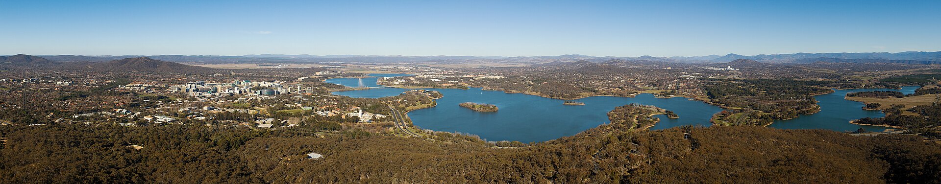 Canberra, Australia's capital, seen from Black Mountain Tower. Gambale called his hometown "a fairly small town, about 300,000 people."