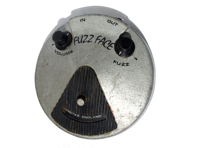 An Arbiter Fuzz Face from about 1967 with the Arbiter England logo plate