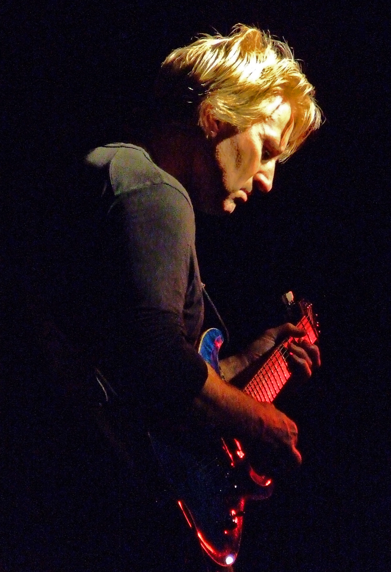 Fellow Australian Brett Garsed, who played with Gambale and Shawn Lane on Centrifugal Funk, at the Eddie Lang Jazz Festival in 2007.