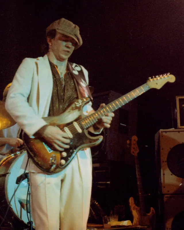Stevie Ray Vaughan performing live