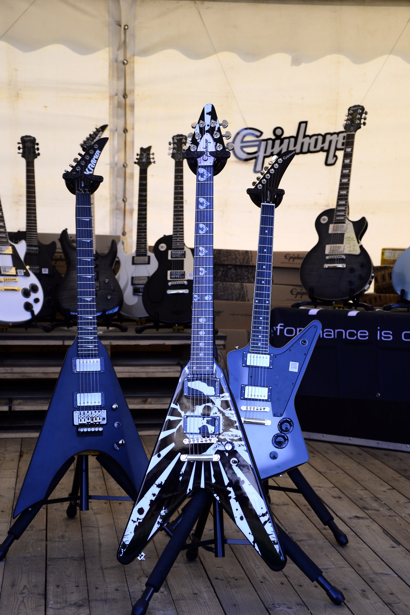 Epiphone guitars on display at Wacken Open Air 2014