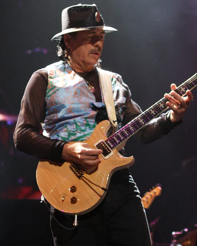 Carlos Santana performing live