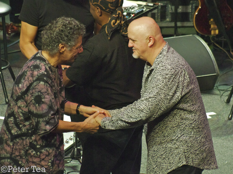 Chick Corea and Frank Gambale on stage together with Return to Forever IV, Adelaide, 2011.