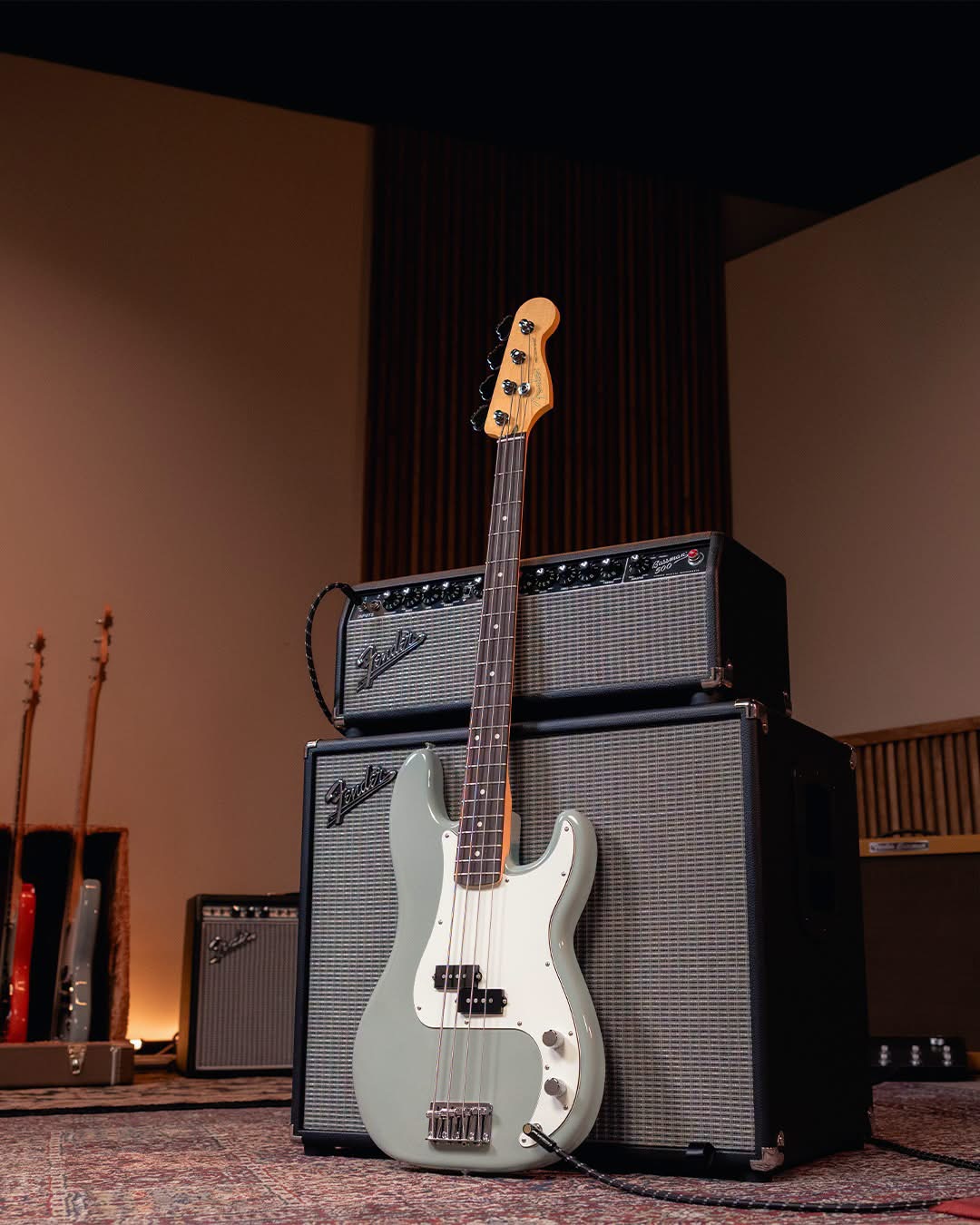 The new Player II Precision Bass in gray-green