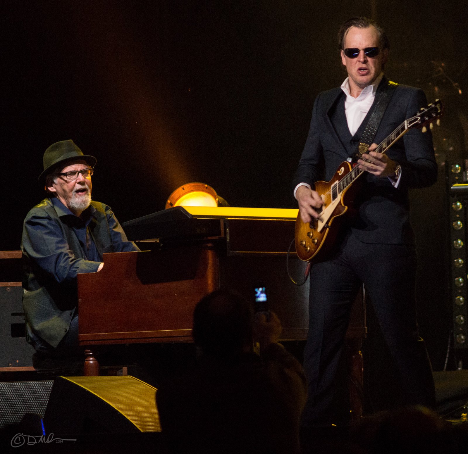 Reese Wynans, Stevie Ray Vaughan's keyboard player in Double Trouble, with Joe Bonamassa at Radio City Music Hall in January 2015.