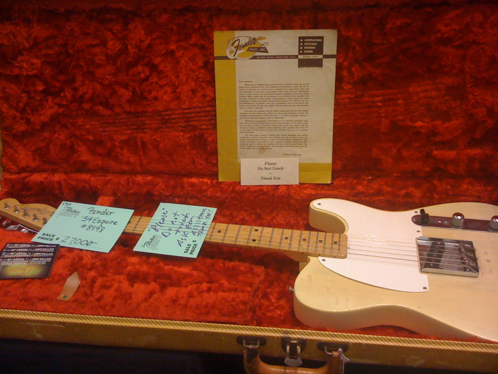 A 1954 Fender Esquire at a vintage guitar show in Austin in 2009. **Illustrative:** the same single-pickup model Cropper played on "Green Onions," not his guitar.