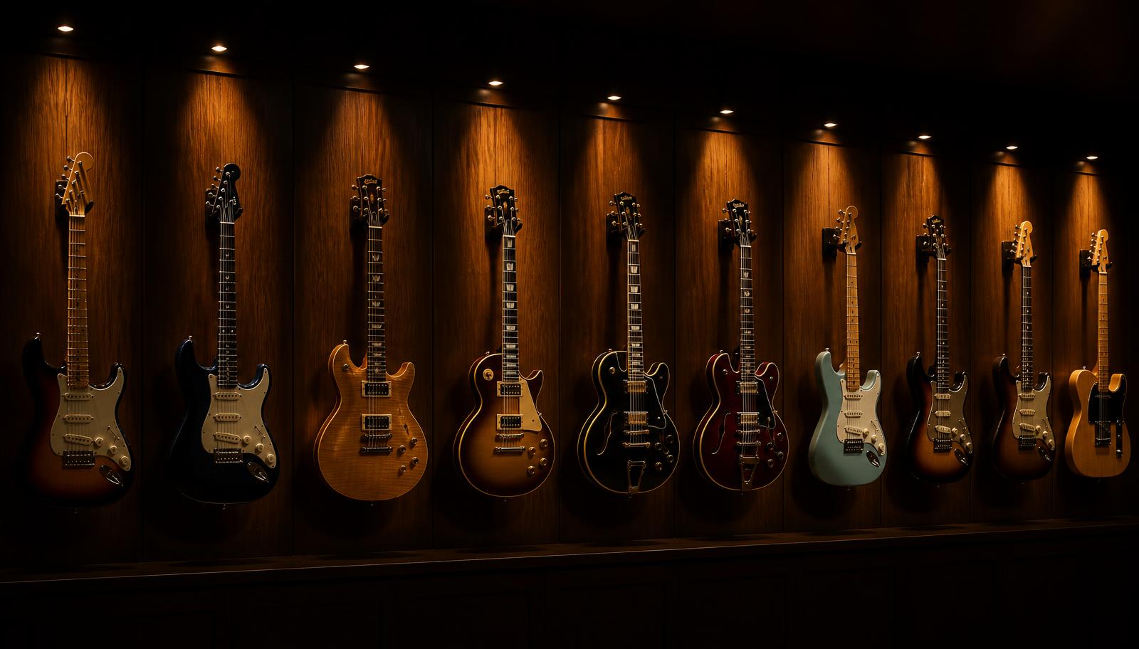 Guitar Wall at The TGP Guitar Shop