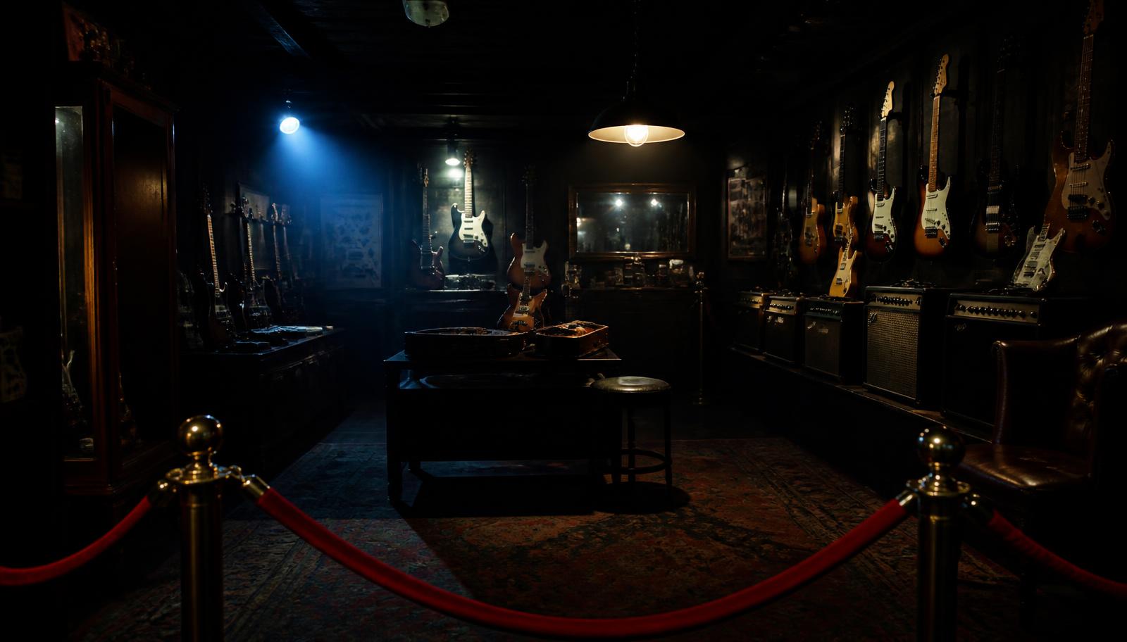 The Back Room: a private guitar room behind a velvet rope