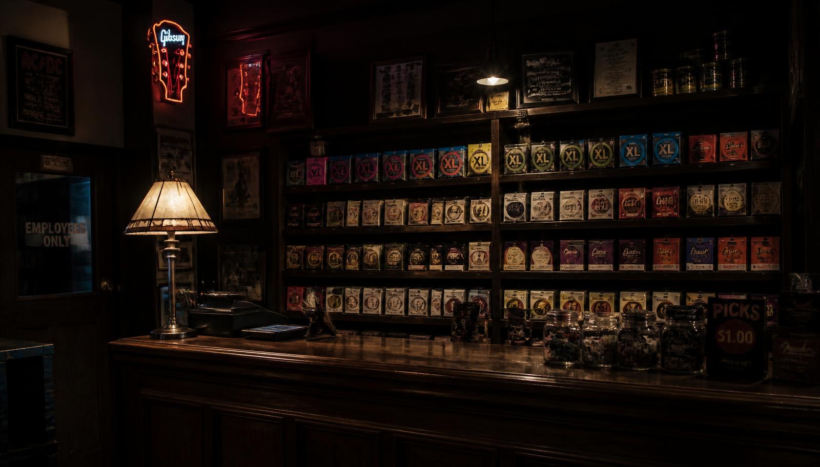 String Counter at The TGP Guitar Shop